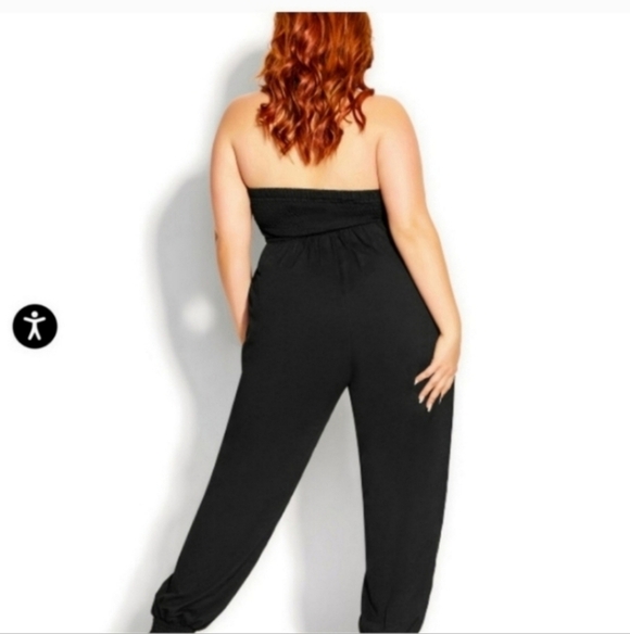 Like new City chic lace up jumpsuit 18 - Picture 2 of 5